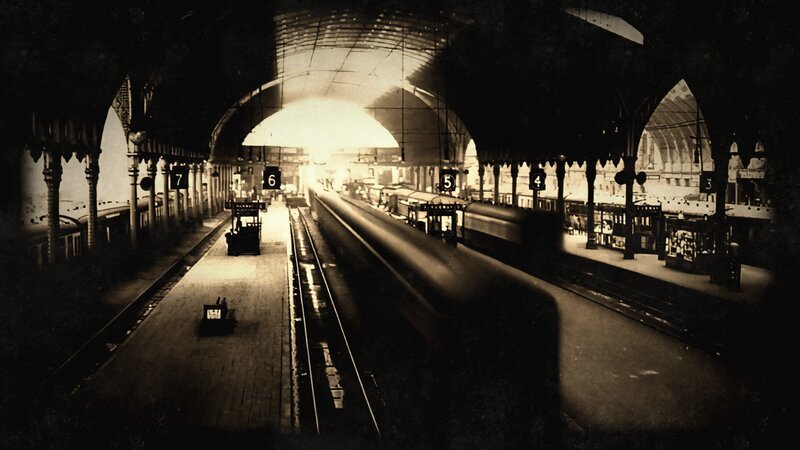Train Station Platform — Black, Dramatic, Photograph