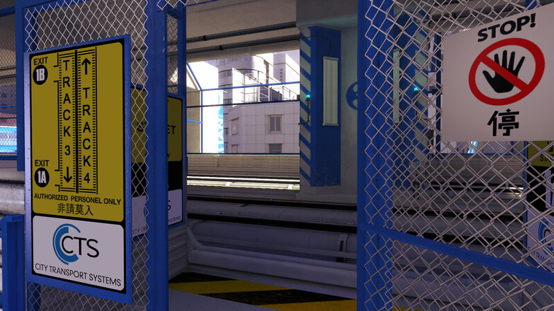 Train Station Platform — Blue, Neutral