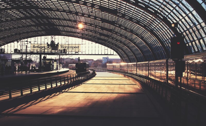 Train Station Platform — Brown, Dramatic