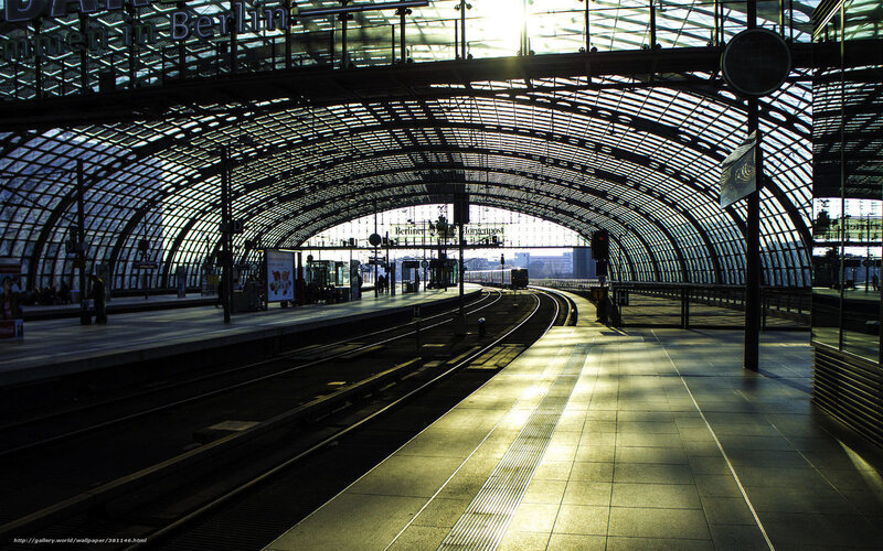 Train Station Platform — Gray, Dramatic, Morning, Photograph