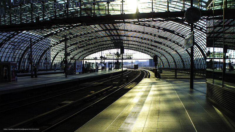 Train Station Platform — Gray, Dramatic, Morning