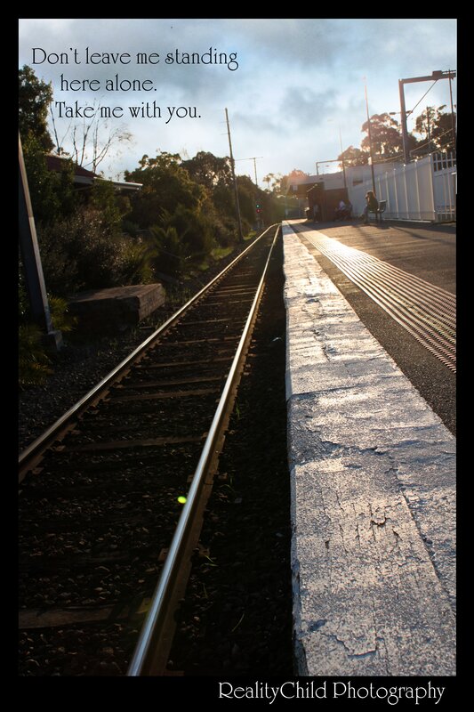 Train Station Platform — Gray, Dramatic, Sunset