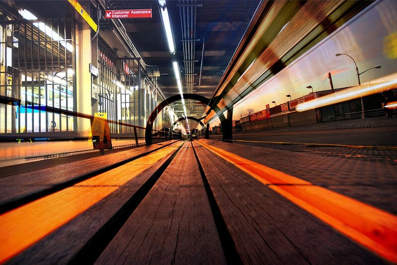 Train Station Platform — Orange