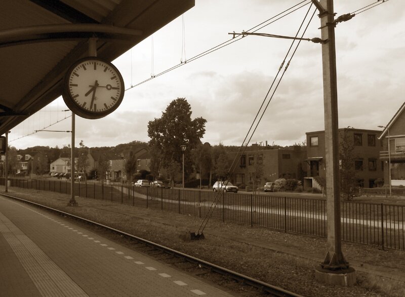 Train station platform view