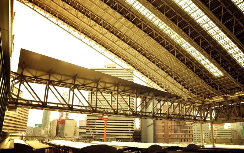 Train Station Roof Structure — Yellow