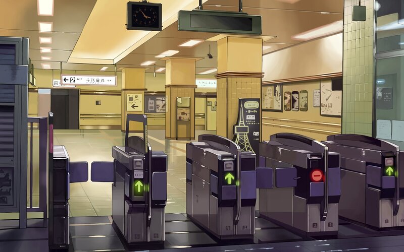 Train Station Turnstiles — Yellow