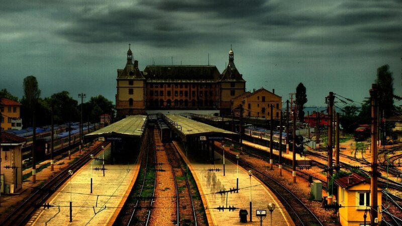 Train Station with Tracks