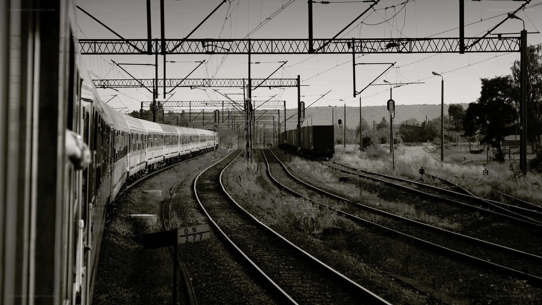 Train tracks at a railway junction