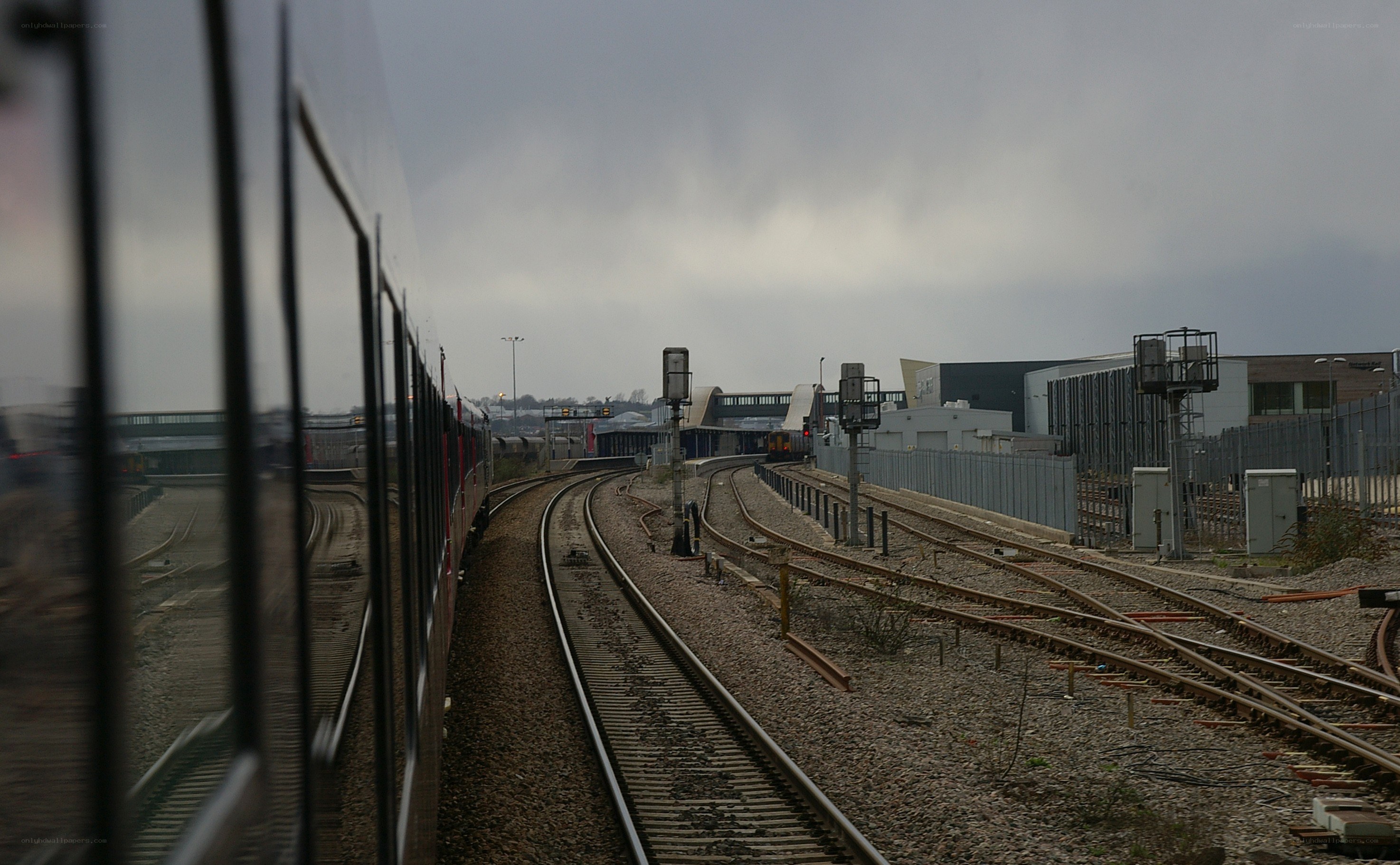 Train tracks at a railway station