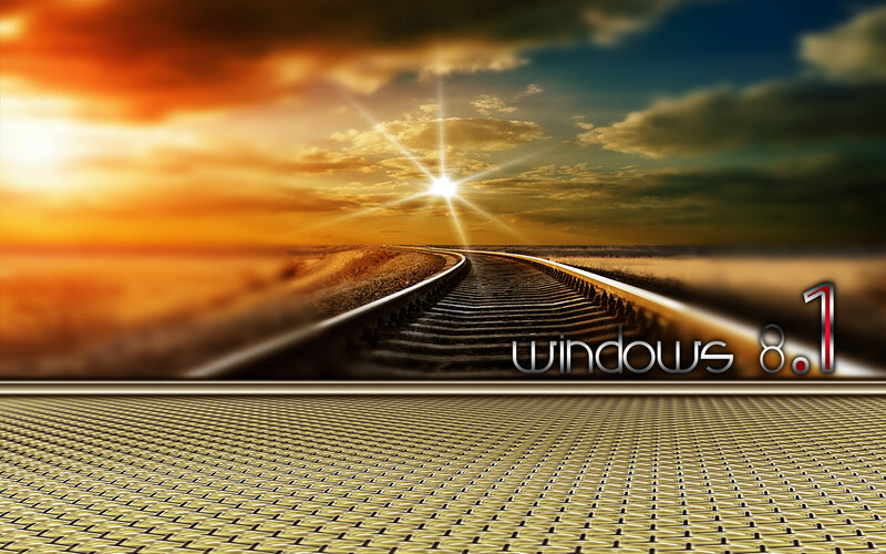 Train Tracks at Sunset — Orange, Dramatic, Digital Art, Sun