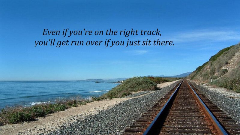 Train Tracks by Ocean