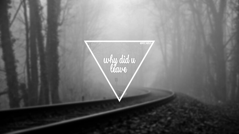 Train Tracks in Forest — Black, Somber