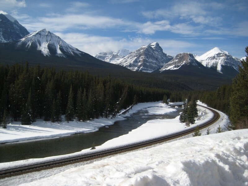 Train Tracks in Snow