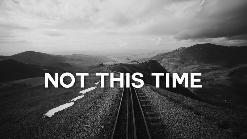 Train Tracks on Mountain — Black