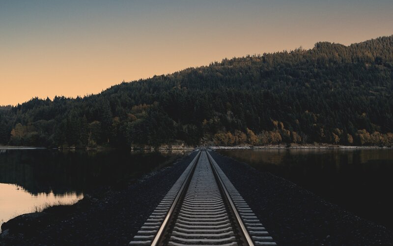 Train Tracks over Water