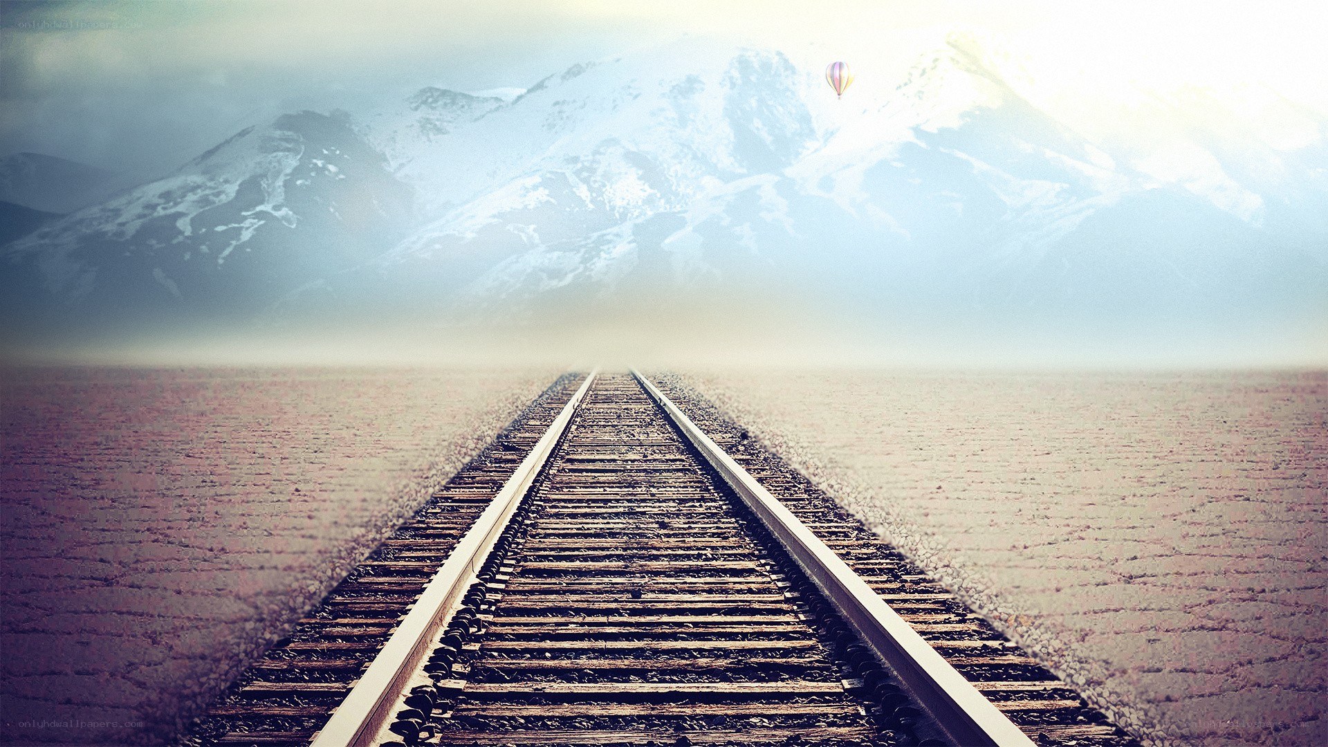 Train tracks to the mountains