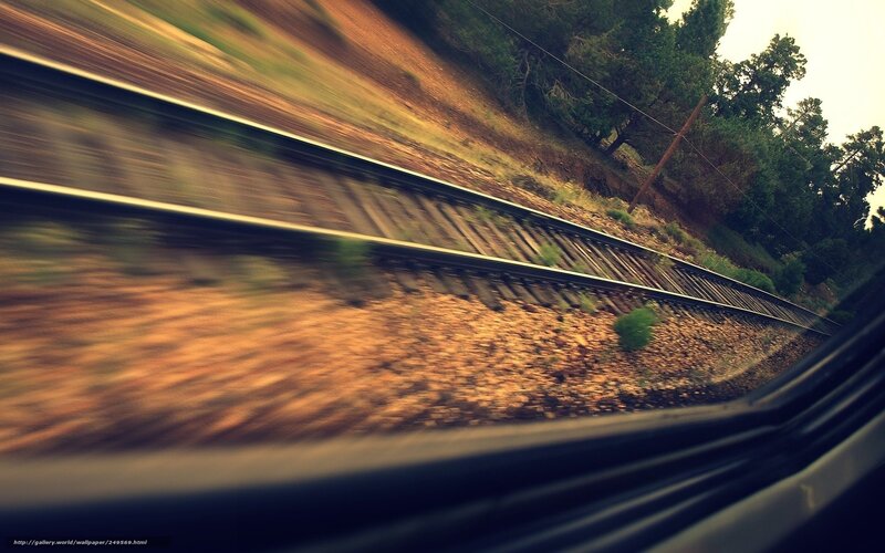 Train travel motion blur