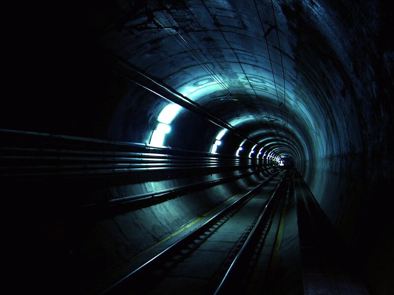 Train Tunnel Interior — Black