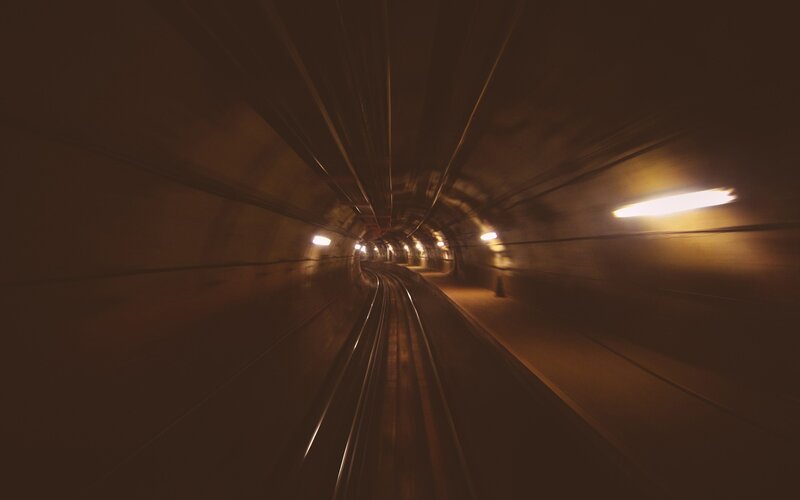 Train Tunnel Interior — Brown