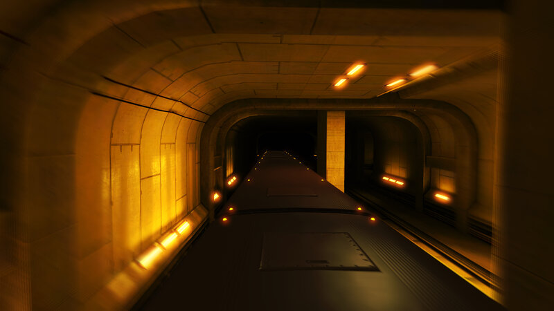 train tunnel interior