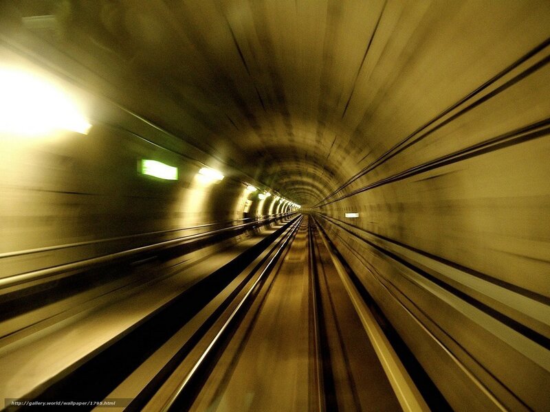 Train tunnel motion blur