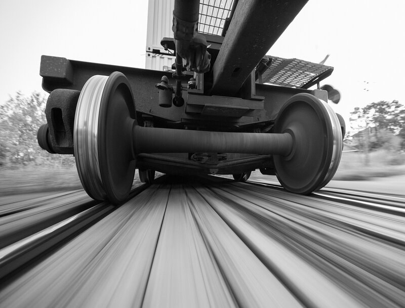 Train Wheel in Motion