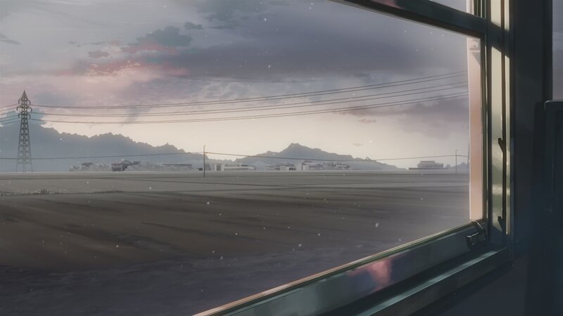 train window view of snowy landscape