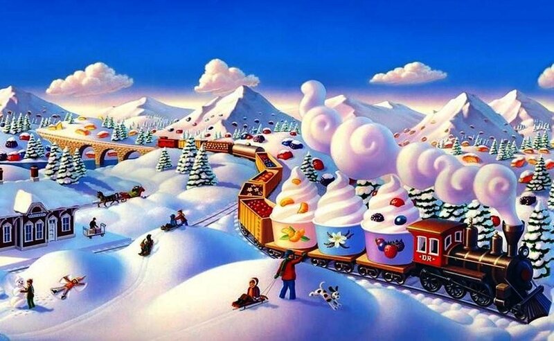 Train with Dessert Cars