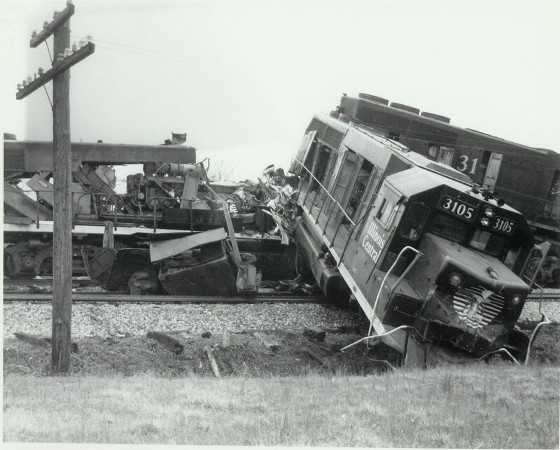 Train wreck at Illinois Central