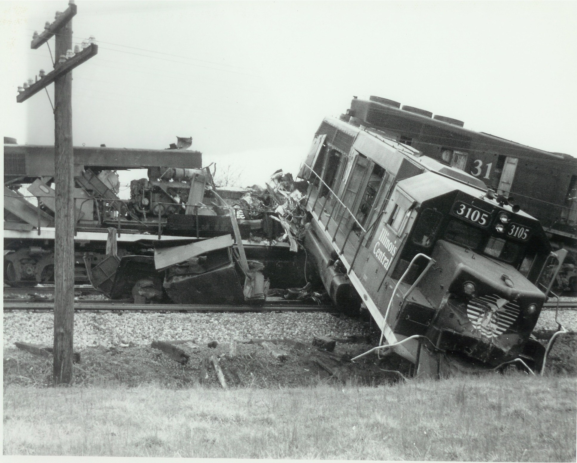 Train wreck at Illinois Central