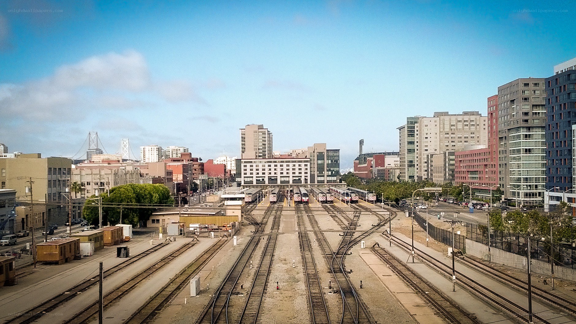 Train yard in San Francisco
