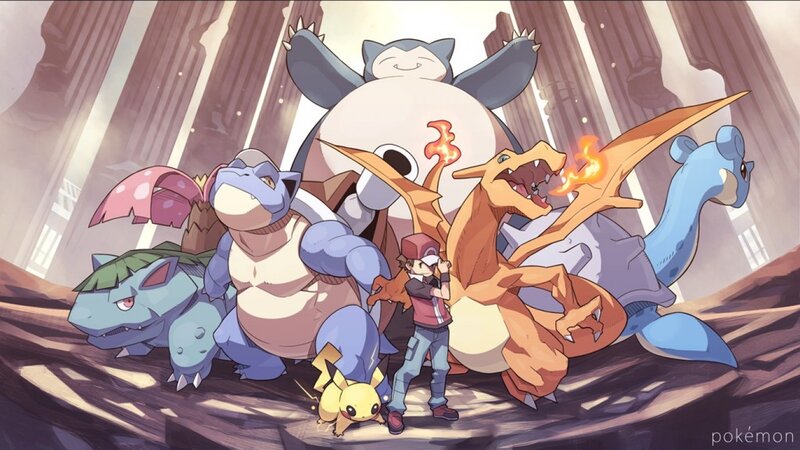 Trainer with Pokémon — Blue, Dramatic, Anime