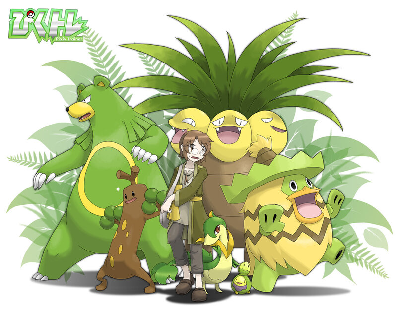 Trainer with Pokémon — Green