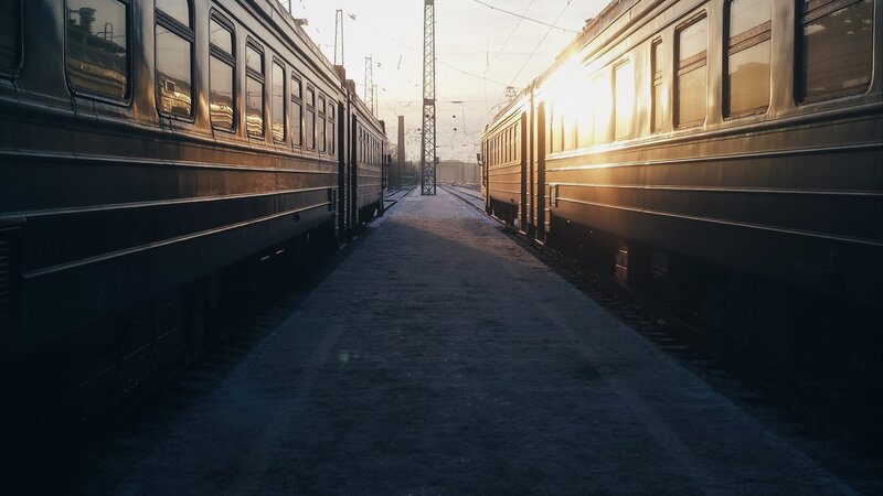 Trains at Railway Station