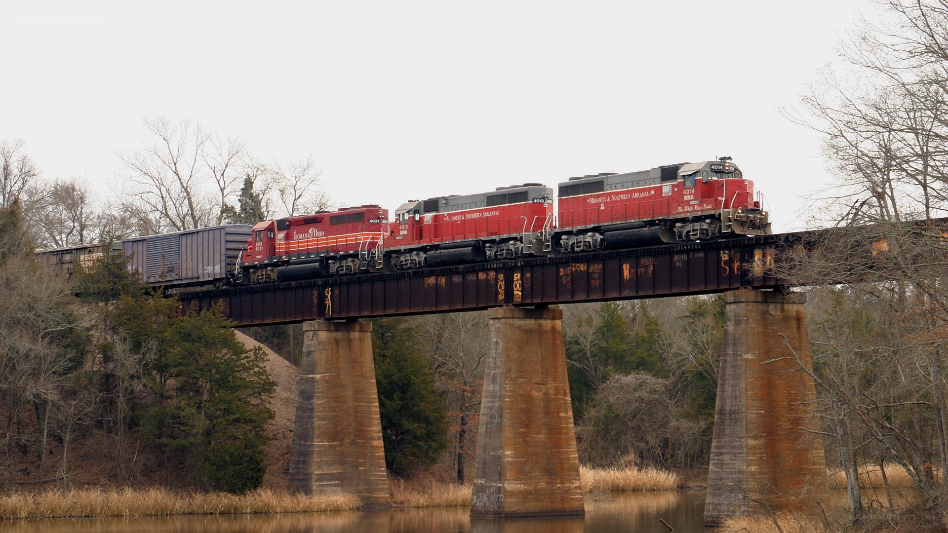 trains crossing a bridge