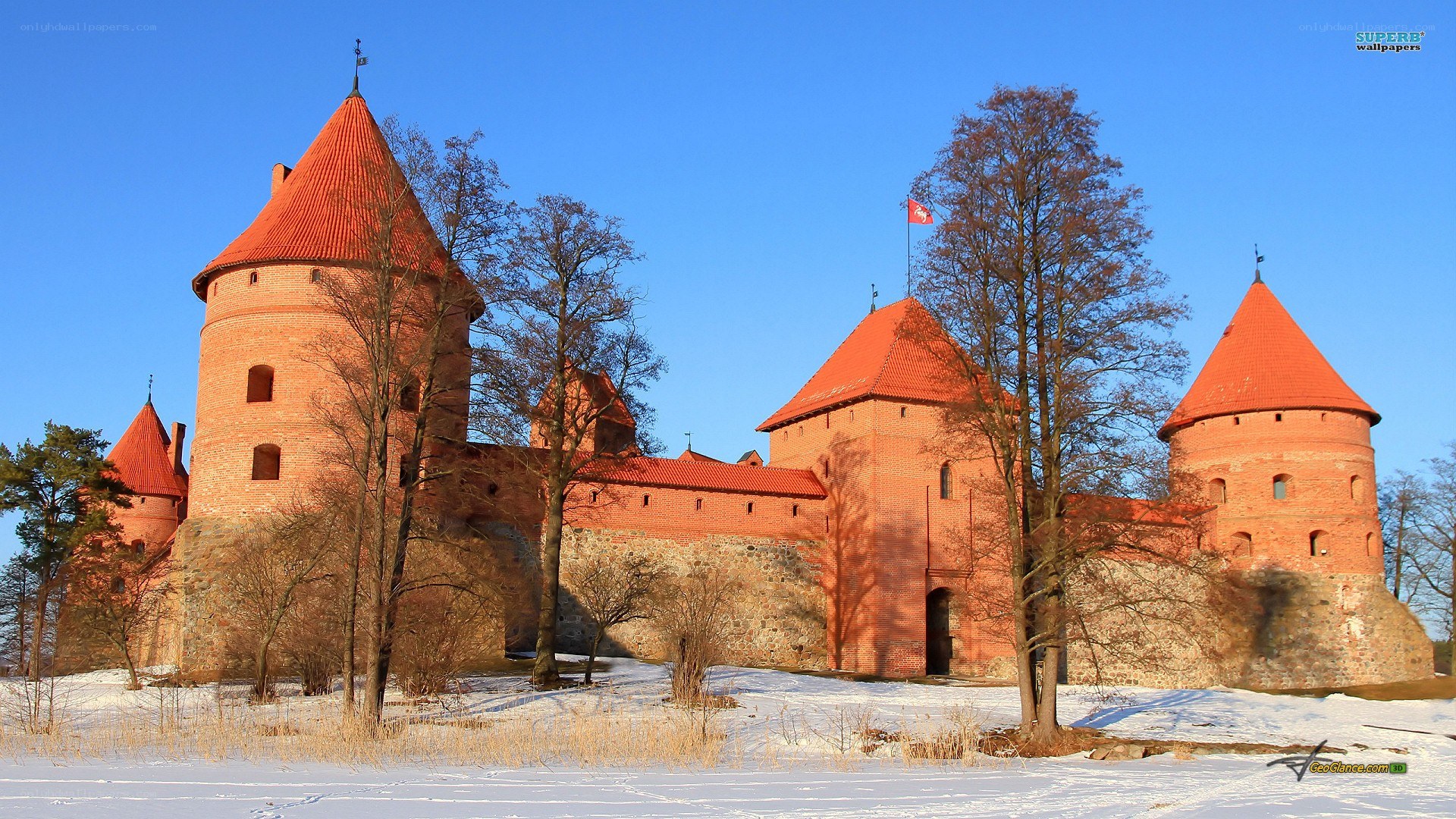 Trakai Castle in winter