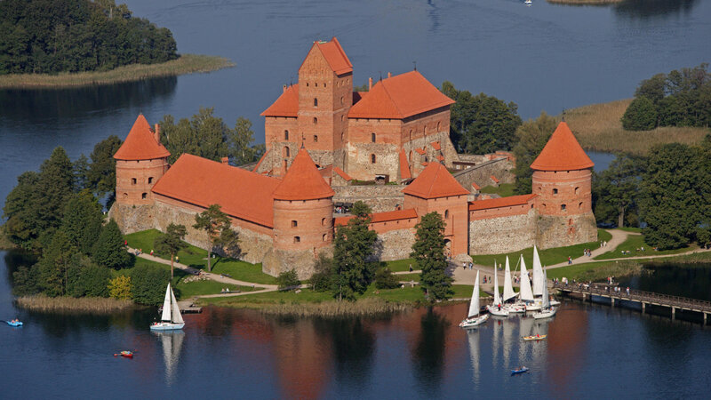 Trakai Island Castle — Blue, Serene, Afternoon