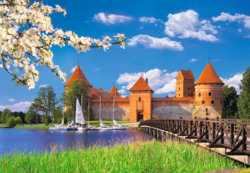 Trakai Island Castle — Blue, Serene, Spring