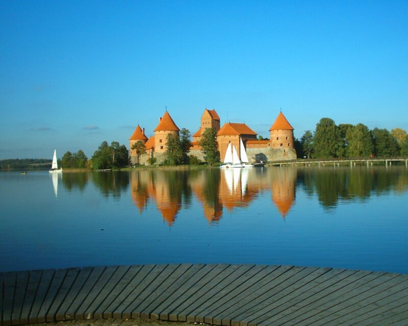 Trakai Island Castle on a sunny day