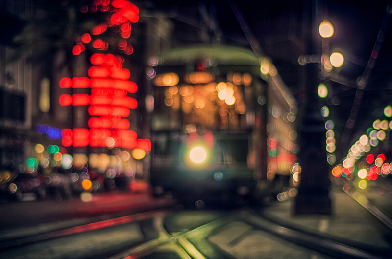 Tram at Night