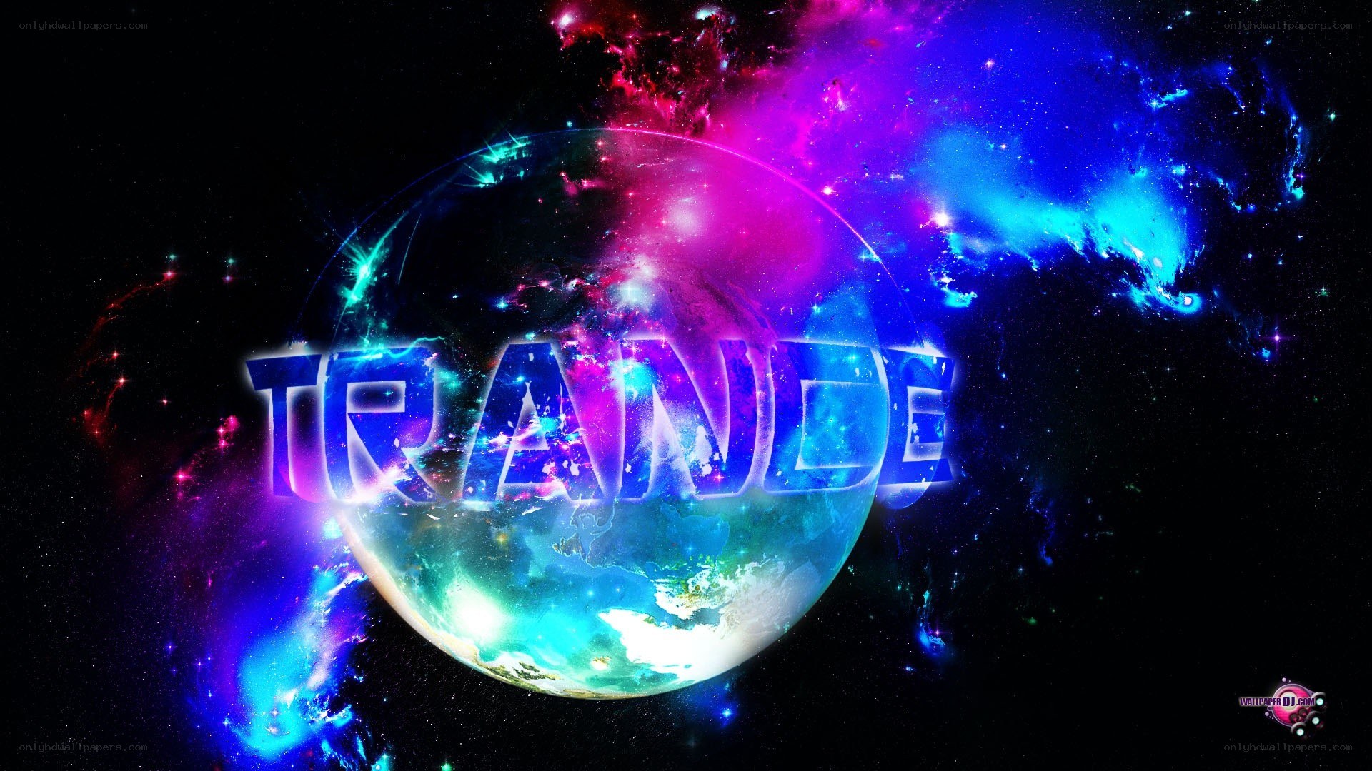 Trance music space art
