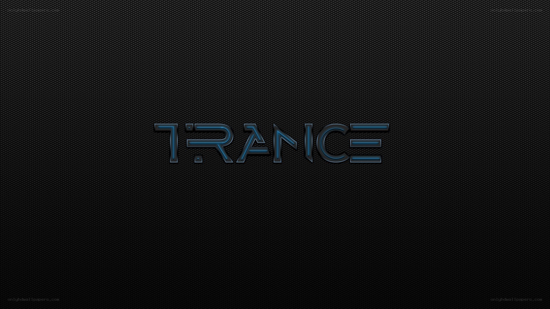 Trance text on dark background