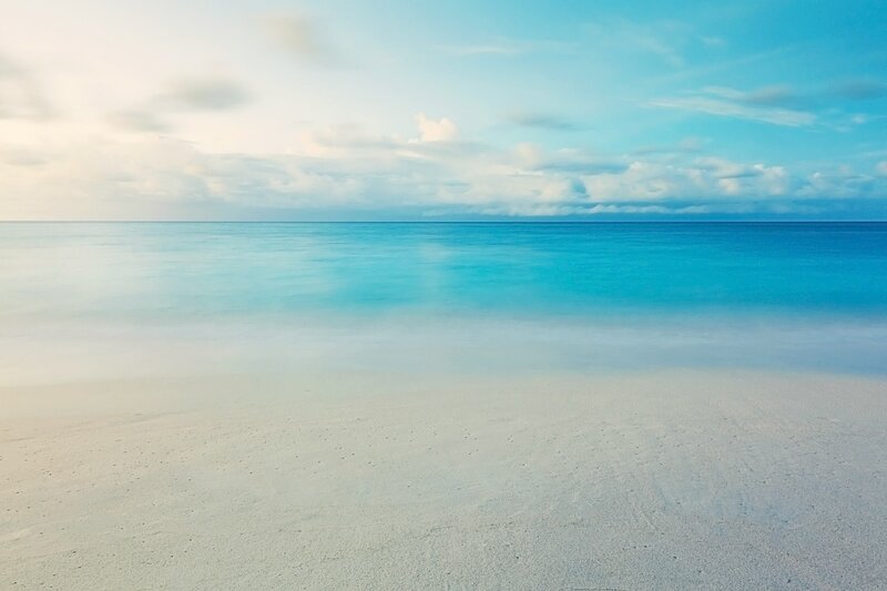 tranquil beach at dawn