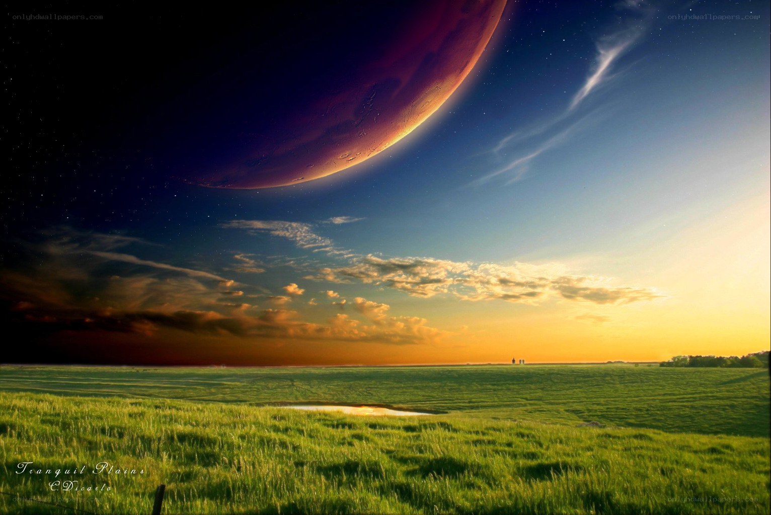Tranquil Plains at Sunset