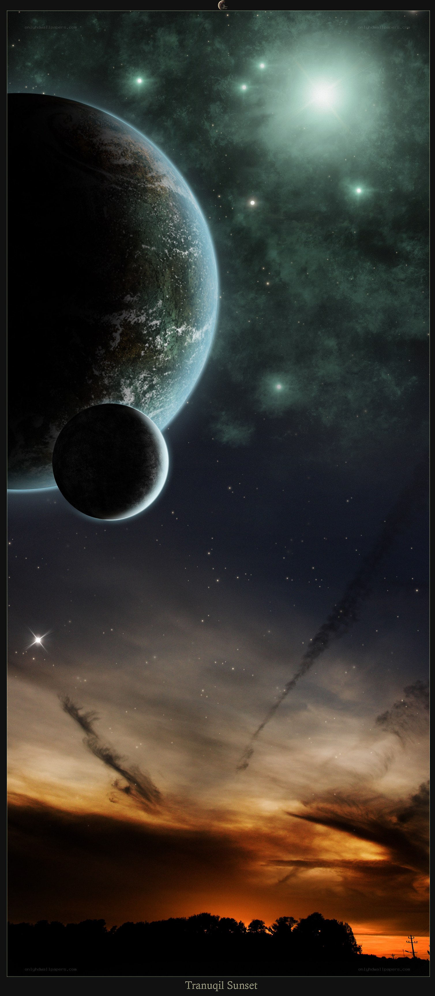 Tranquil Sunset on a Distant Planet