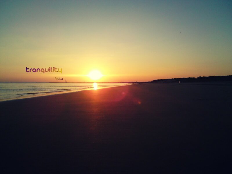 tranquility at sunset on the beach