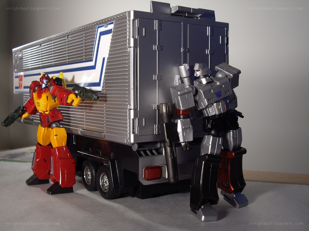 Transformers action figures with truck