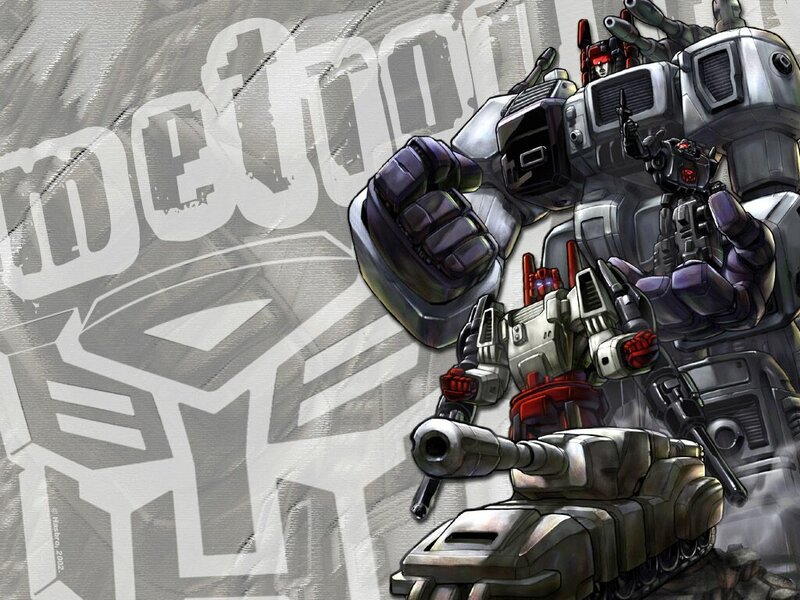 Transformers artwork with robots