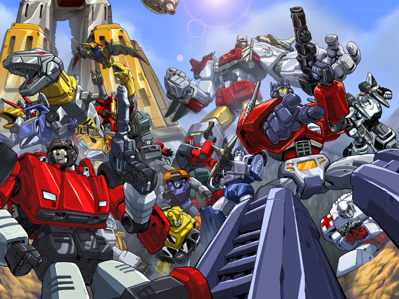 Transformers battle scene
