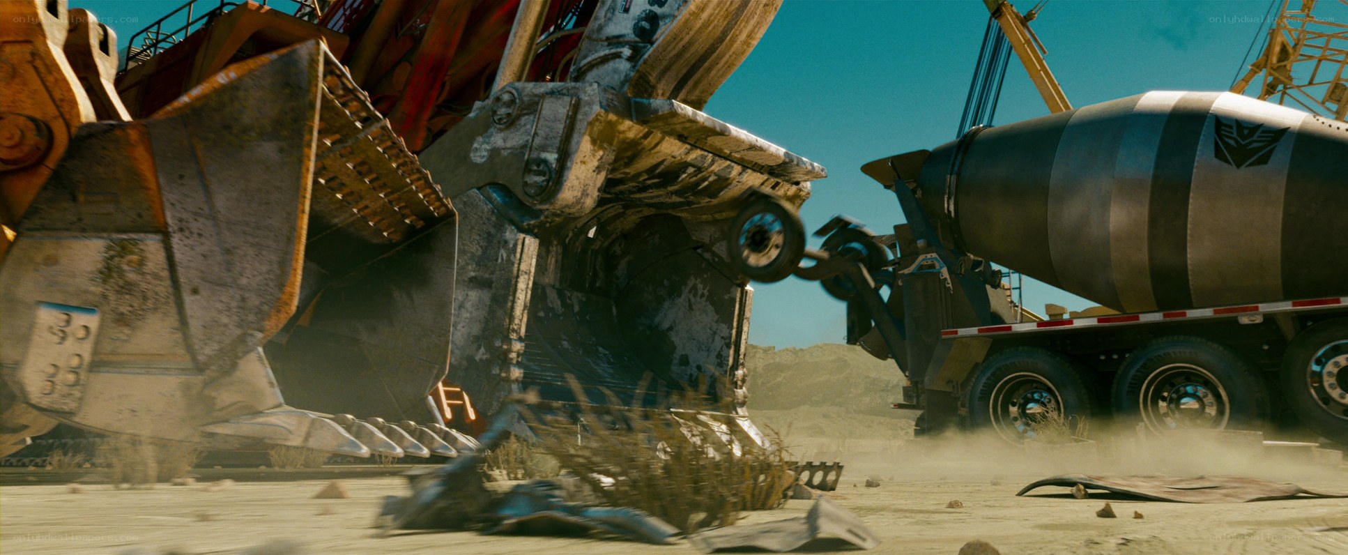 Transformers battle scene
